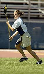 Lena Zentgraf scored a career-best three goals in Notre Dame's 12-9 victory over Rutgers on April 3.