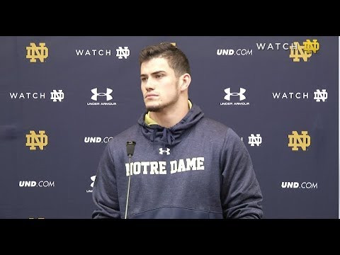 @NDFootball Drue Tranquill Press Conference - Navy (11.15.17)