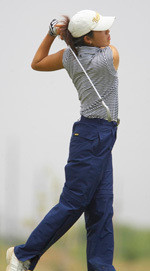 Noriko Nakazaki carded three birdies during Friday's second round of the NCAA Central Regional.