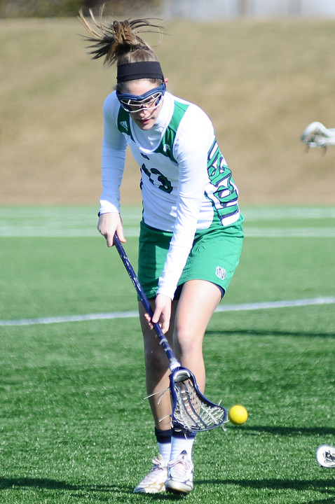 Senior Jenny Granger is a co-captain on the 2013 women's lacrosse team with Margaret Smith.