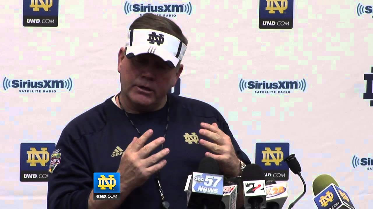 Notre Dame Football - Brian Kelly Post Practice Media Session - April 4, 2012
