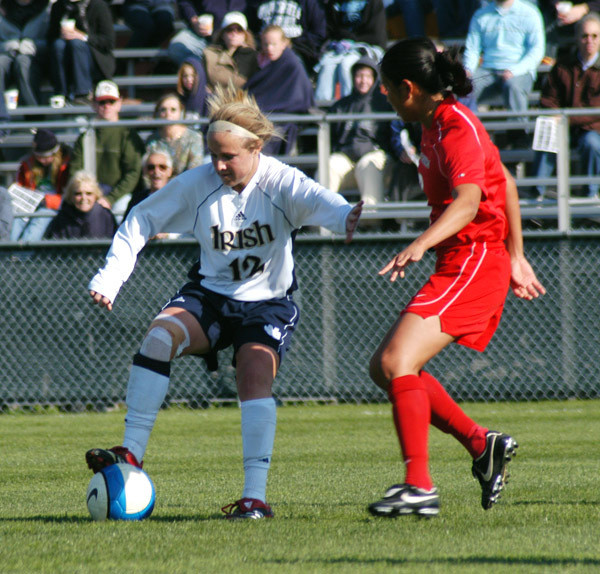 Senior Ashley Jones - who carries a 3.98 cumulative GPA - has joined Vanessa Pruzinsky and Erika Bohn as the Irish women's soccer players who have been first team Academic All-Americns in multiple years.