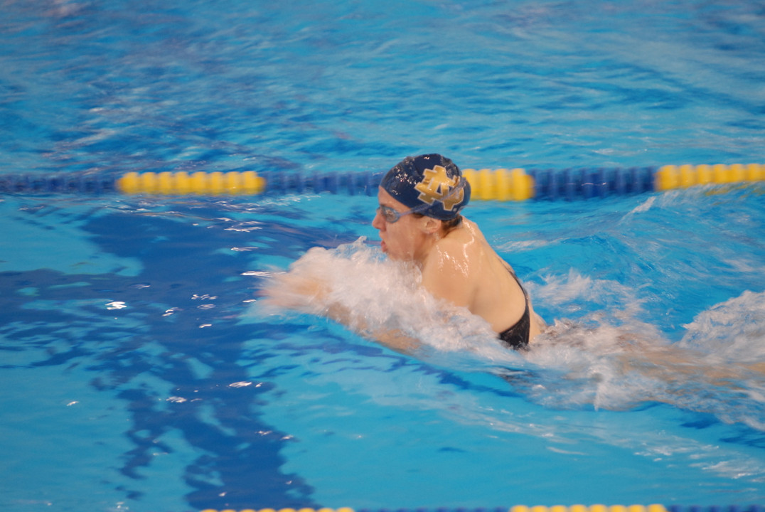 Notre Dame won nine of 19 events Saturday at Northwestern.