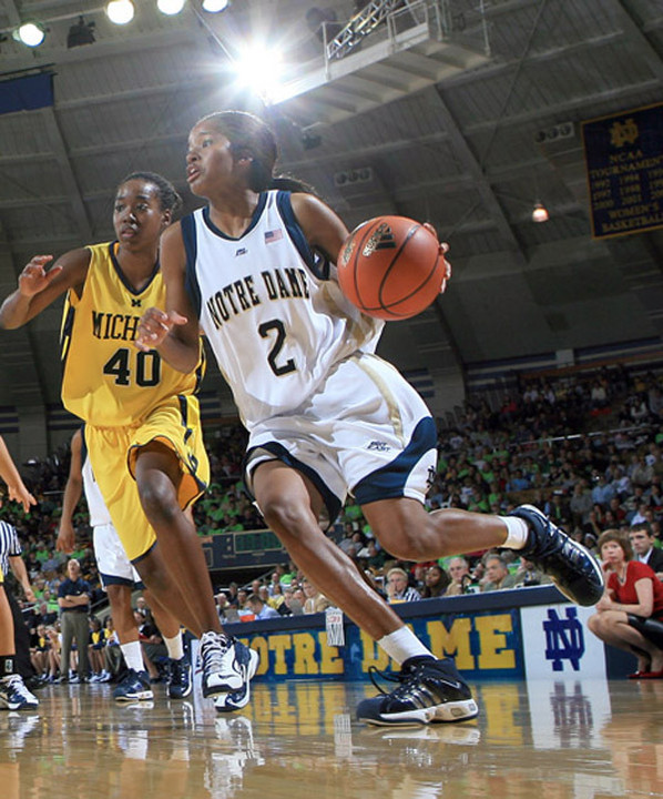 Senior guard Charel Allen scored a game-high 19 points on 8-of-11 shooting in Notre Dame's 77-46 win over Michigan on Sunday.