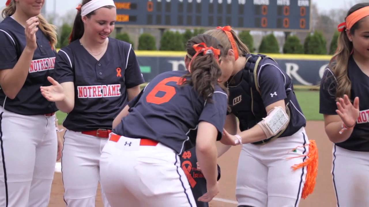 Notre Dame Softball - Strikeout Cancer Weekend
