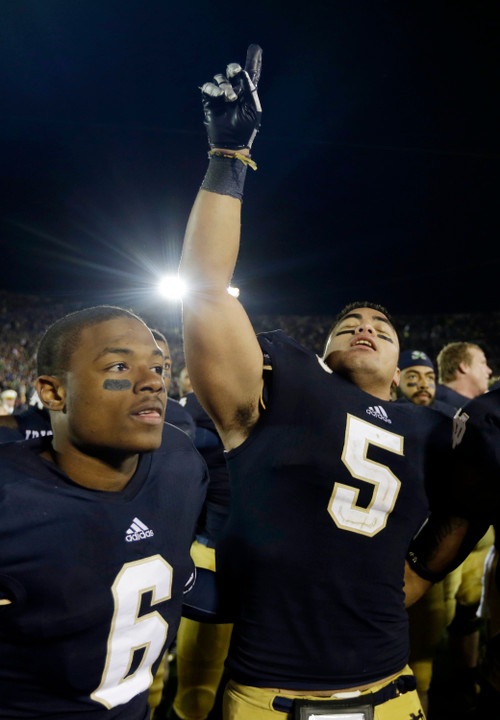 Senior co-captain Manti Te'o.
