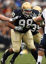 Senior DE Trevor Laws is one of the several Irish players who will take the field at Notre Dame Stadium for the final time Saturday against Duke.