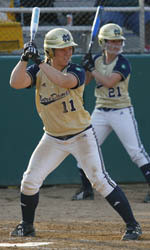 Gessica Hufnagle was one of the five seniors that was honored before the second game in a small ceremony,