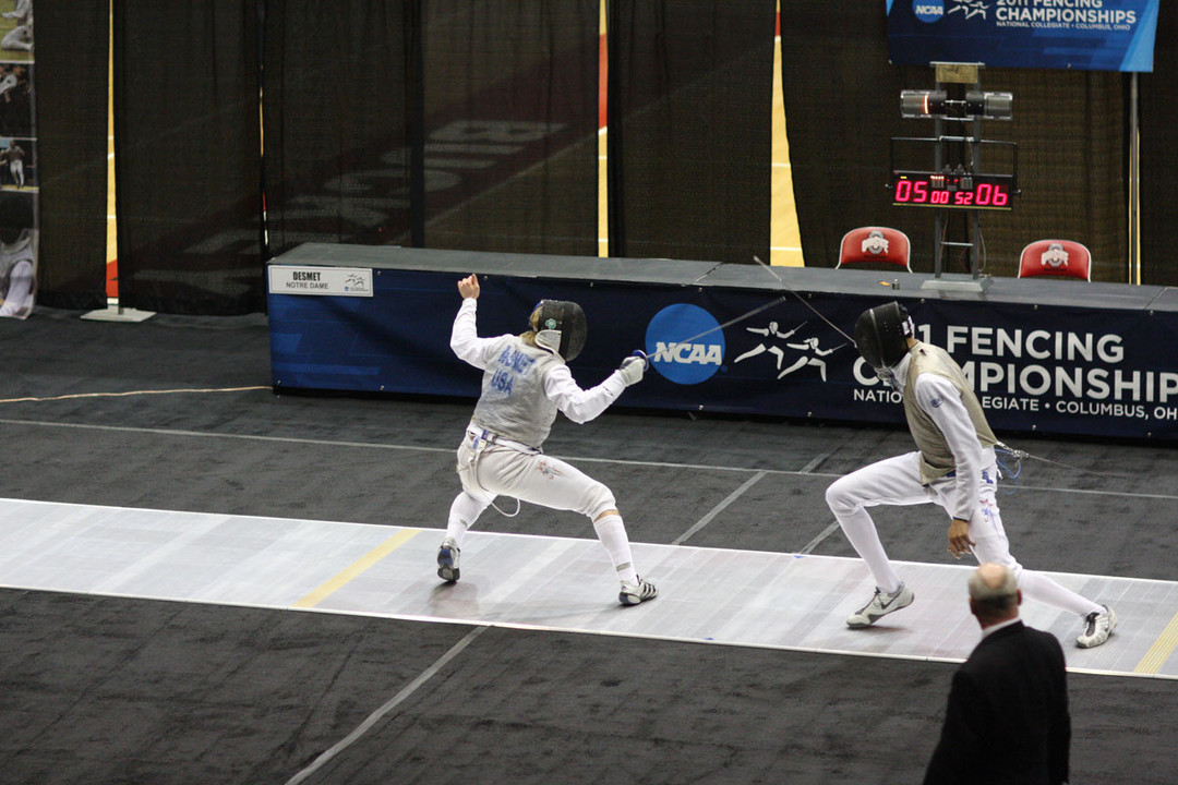 Foilist Ariel DeSmet copped third team All-America honors on the second day of the NCAA Championship Friday