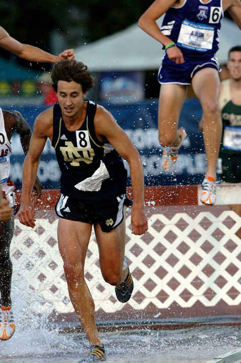 Senior Todd Ptacek is now in line to become the 11th Notre Dame men's track/cross country athlete to earn All-America and Academic All-America honors in the same year after his All-America 13th-place finish in the NCAA steeplechase final on Friday night in Sacramento, Calif. <i>(photo by Bob Solorio)</i>