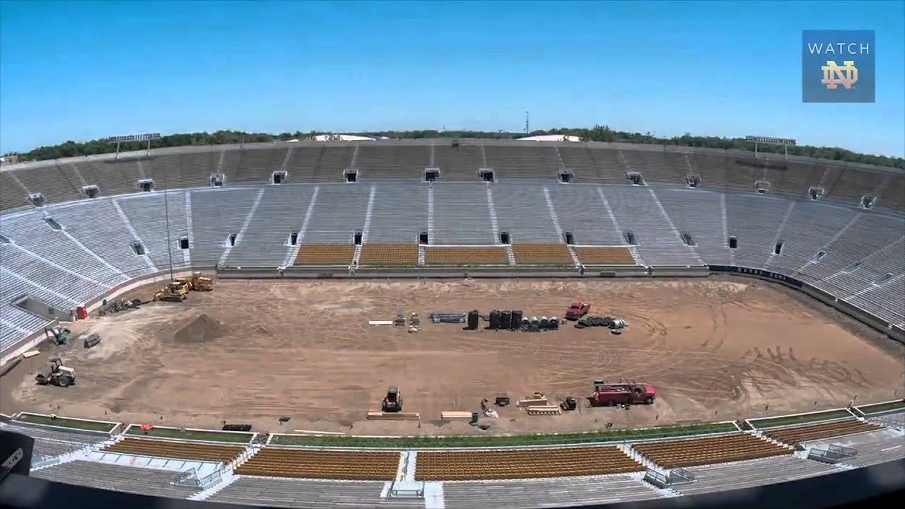 Notre Dame Stadium Turf Time Lapse 3