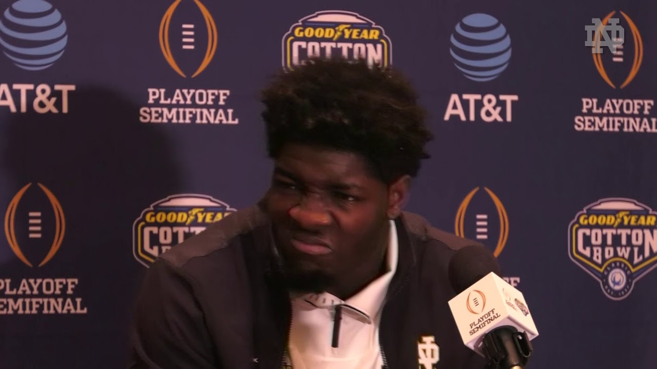 @NDFOOTBALL | CFP PRESS CONFERENCE TEVON CONEY (12.26.18)