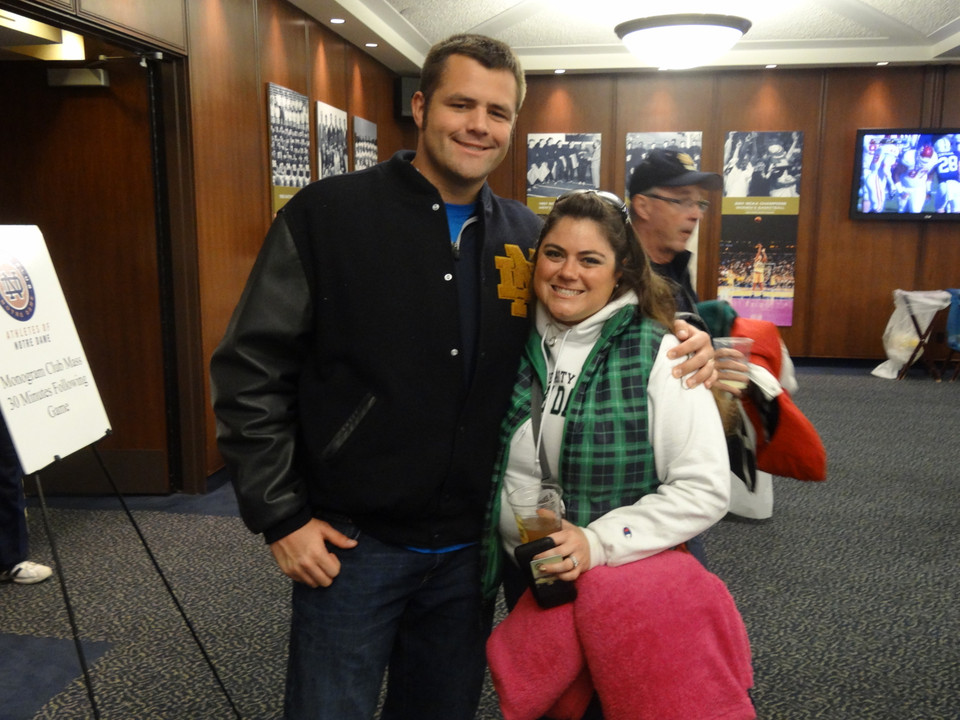 Monogram winners enjoy Saturday's pre-game reception