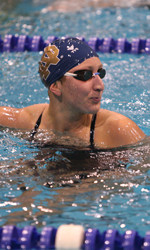 Senior Katie Carroll set the school record in the 500 free with a time of 4:45.50 on Thursday evening.
