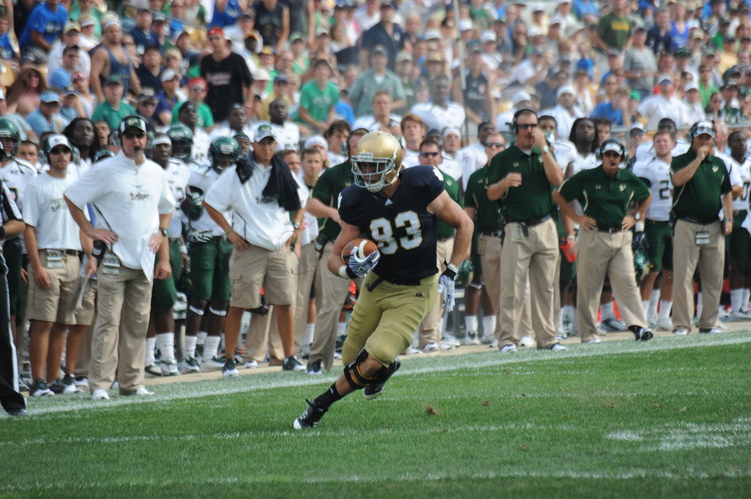Mike Ragone graduated in May 2011 with a degree in sociology from the College of Arts and Letters, but still hopes to rehabilitate and chase his dream of playing in the National Football League.