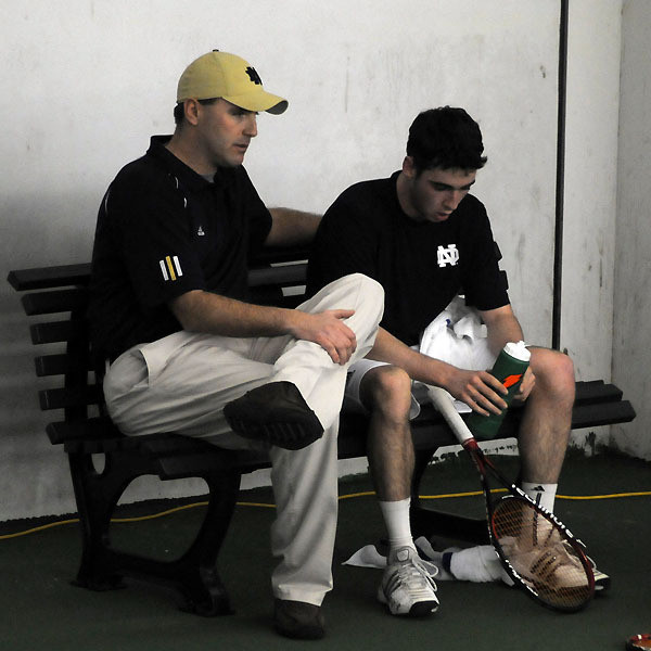 Associate head coach Ryan Sachire has been a regular contributor to the recently created Notre Dame men's tennis twitter page.