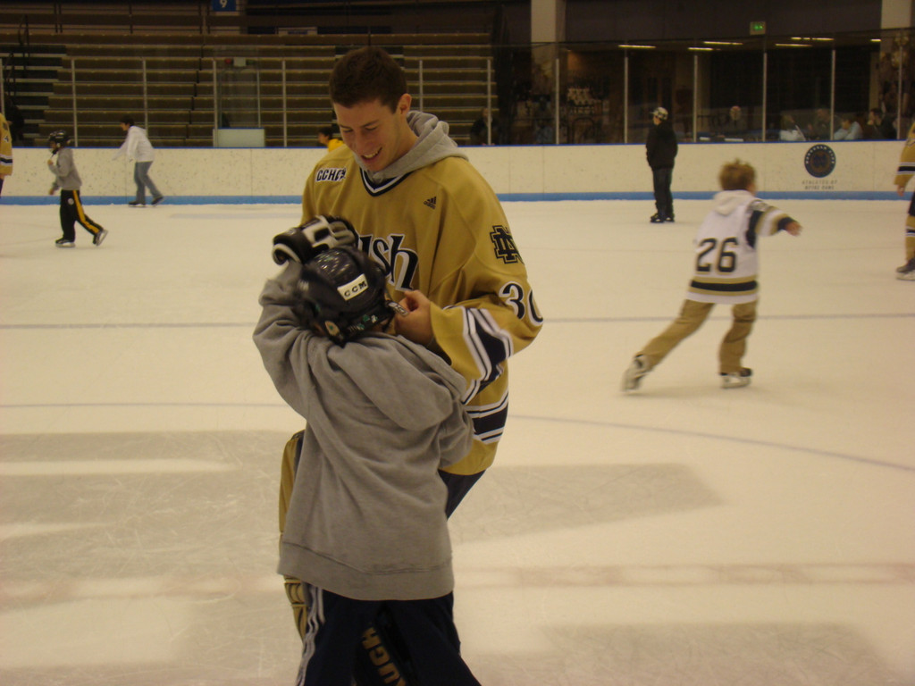 Notre Dame Hockey Skate with the Irish