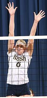 Senior OH Lauren Kelbley is the first Notre Dame player ever to be an AVCA all-region/district selection in each of her four seasons.