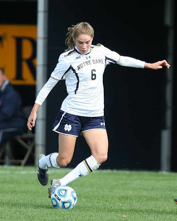 Junior forward Anna Maria Gilbertson made a timely run to set the stage for Notre Dame's game-winning goal over Valparaiso in the first round of the 2014 NCAA Champion on Friday night