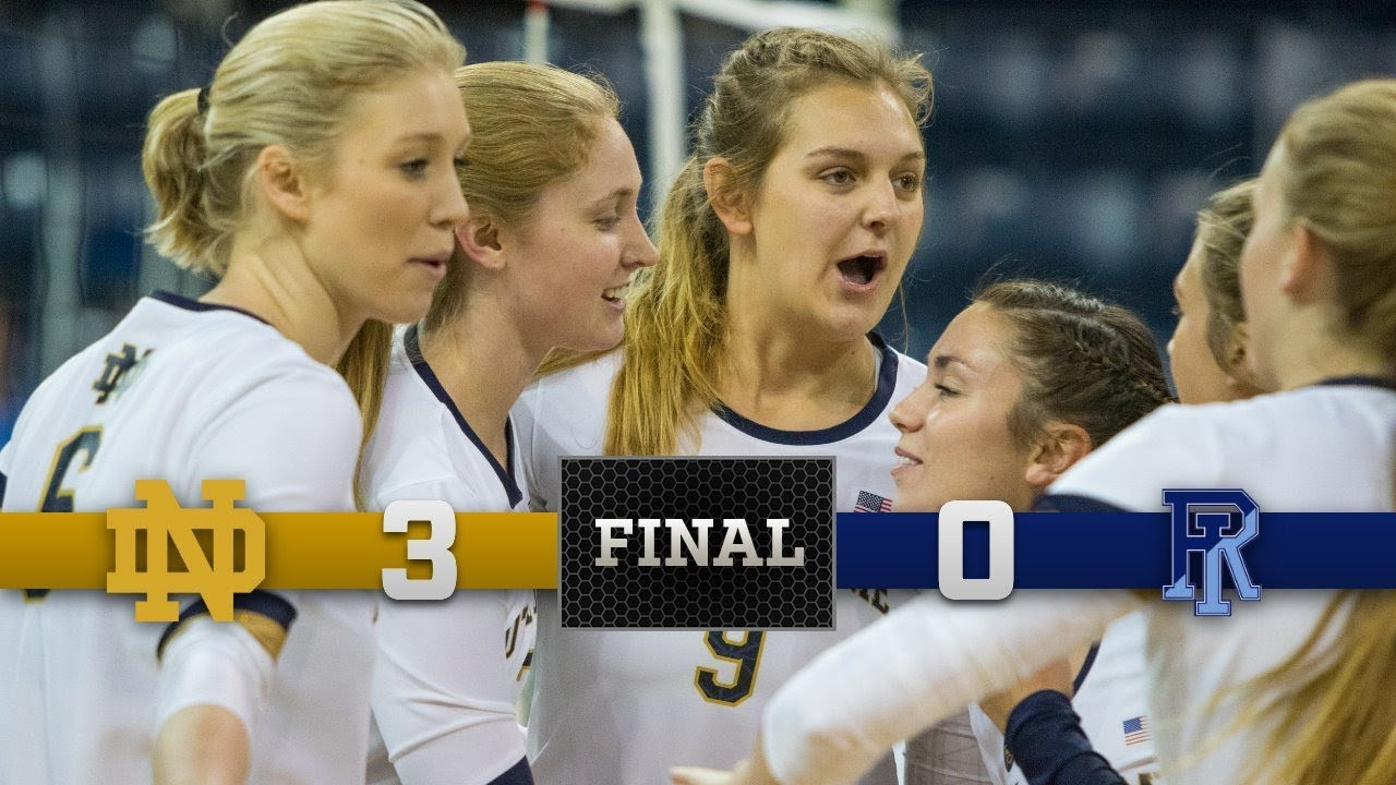 Notre Dame Volleyball Highlights vs. Rhode Island