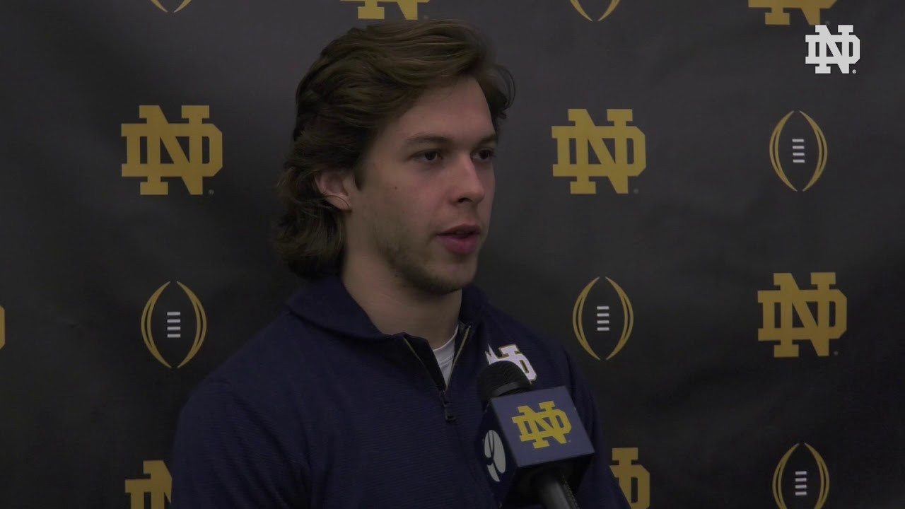 @NDFootball | Chris Finke Pre-Practice Interview - CFP (2018)