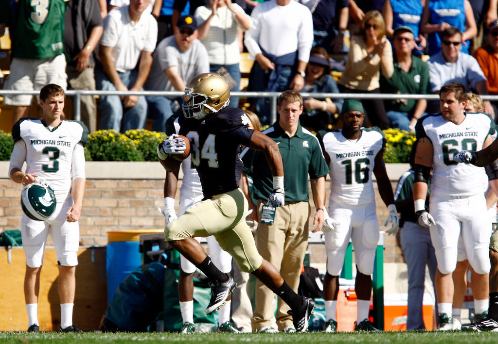Irish Earn Resounding First Win, 31-13 Over #15 Spartans (AP)