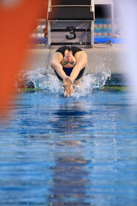 Catherine Mulquin earned an Olympic Trial cut in the 100m back at the Phillips 66 National Championship meet.