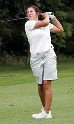 Sophomore Stacy Brown shot a team-low 75 in Sunday's final round and moved up into a tie for 26th place at 231 in this weekend's Lady Boilermaker Invitational in West Lafayette, Ind.