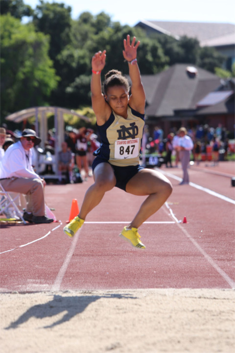 Junior triple jumper Mary Esther Gourdin was Notre Dame's top finisher at the Billy Hayes Invitational as she finished second in the triple jump.