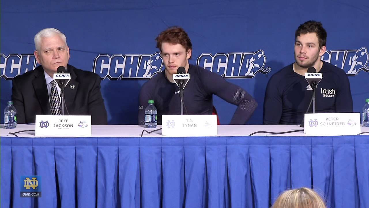 Jackson, Tynan, Schneider Post CCHA Semifinal Press Conference