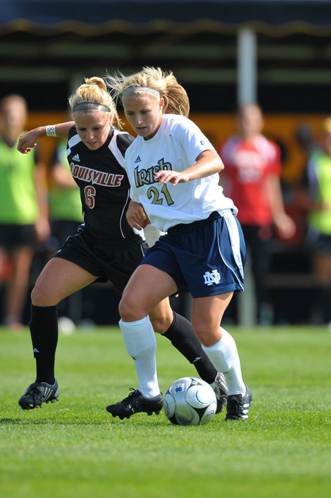 Erica Iantorno and the other Notre Dame seniors will be honored for their achievements during a ceremony prior to Sunday's nationally-televised match against Rutgers at Alumni Stadium (1 p.m. ET, ESPNU).