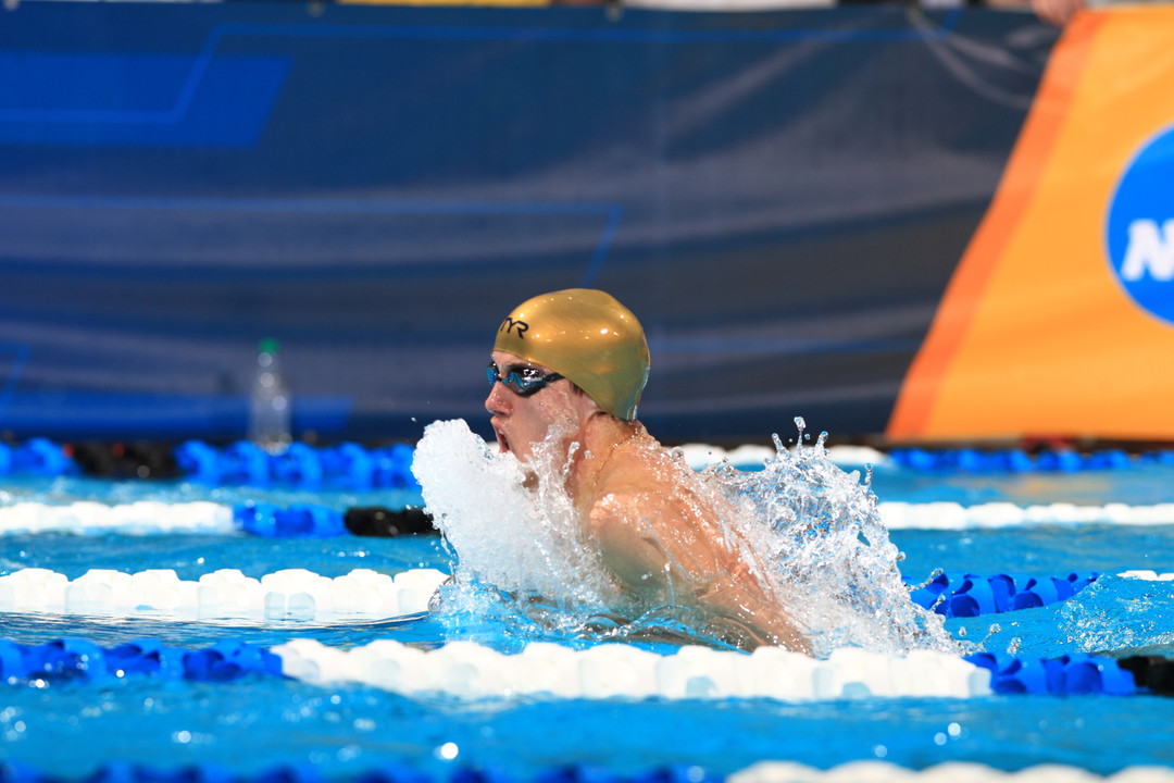 Senior Zach Stephens broke the school record in the 200 IM Thursday morning.