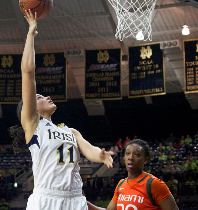 Senior forward/tri-captain Natalie Achonwa has used her competitive fire and mature attitude to help lead Notre Dame to new heights during her career.
