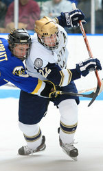Center Jason Paige and his teammates will face off against Lake Superior at 4:35 p.m. on March 16 at Joe Louis Arena in the CCHA semifinals.