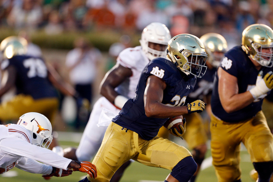 Native Virginian C.J. Prosise is expected to make his first career start as a running back on Saturday.