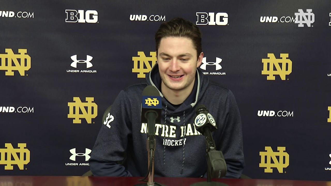 @NDHockey | Cale Morris Post-Game Press Conference vs. RPI (2018)