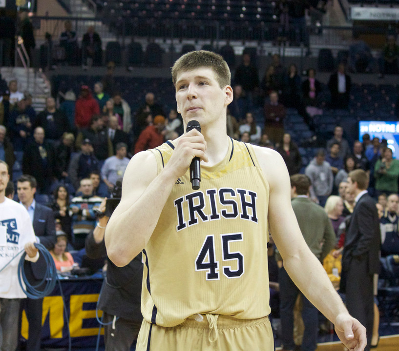 Jack Cooley averaged a double-double (13.1 points and 10.1 rebounds) in his final season in an Irish uniform.