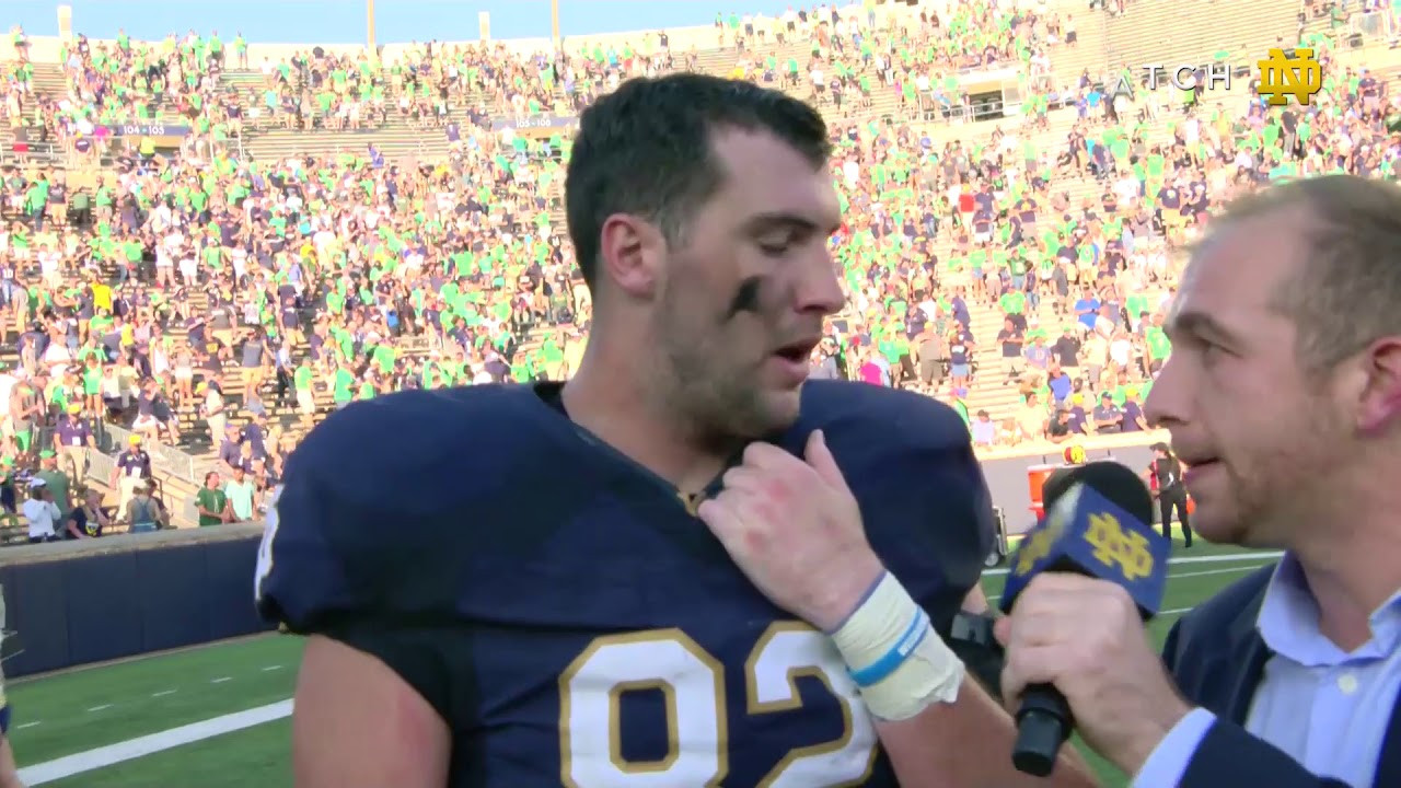 @NDFootball | Post-Game Interview Nic Weishar