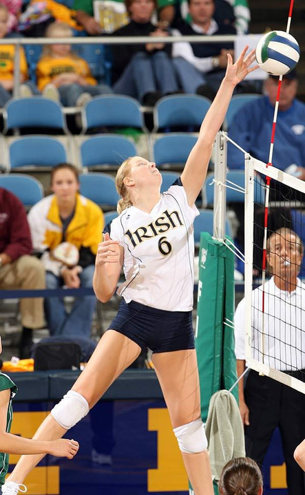 Senior OH Lauren Kelbley had 12 kills on .600 hitting the last time Notre Dame played Cincinnati.