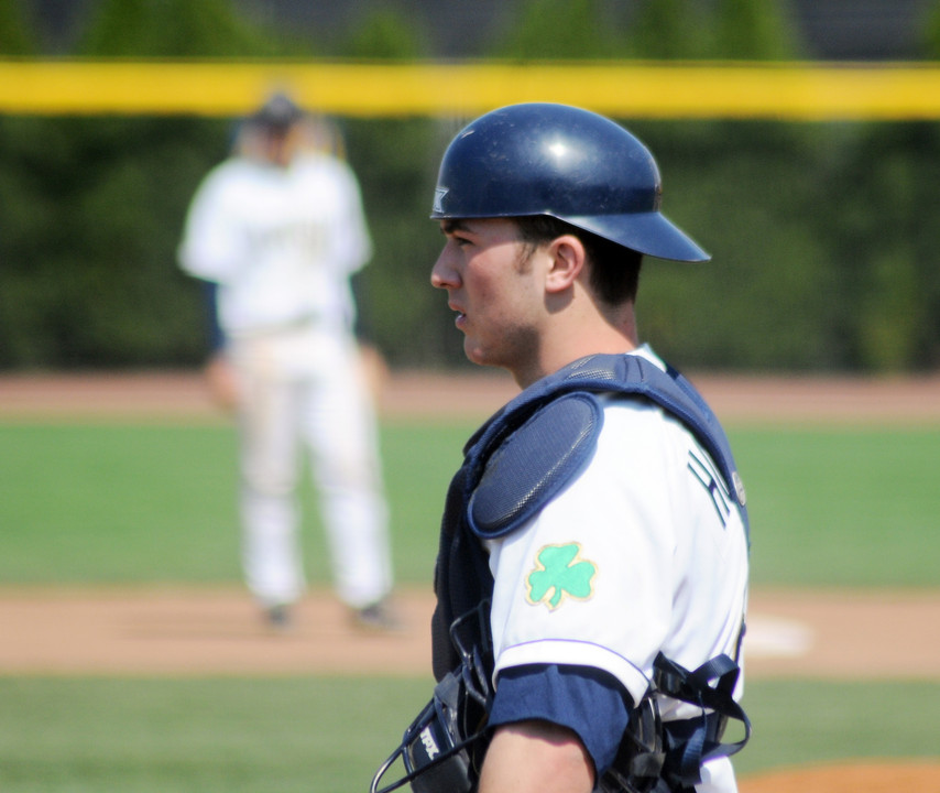 Sophomore C Joe Hudson went 2-for-2 with a couple doubles in the victory over Iowa on Saturday.