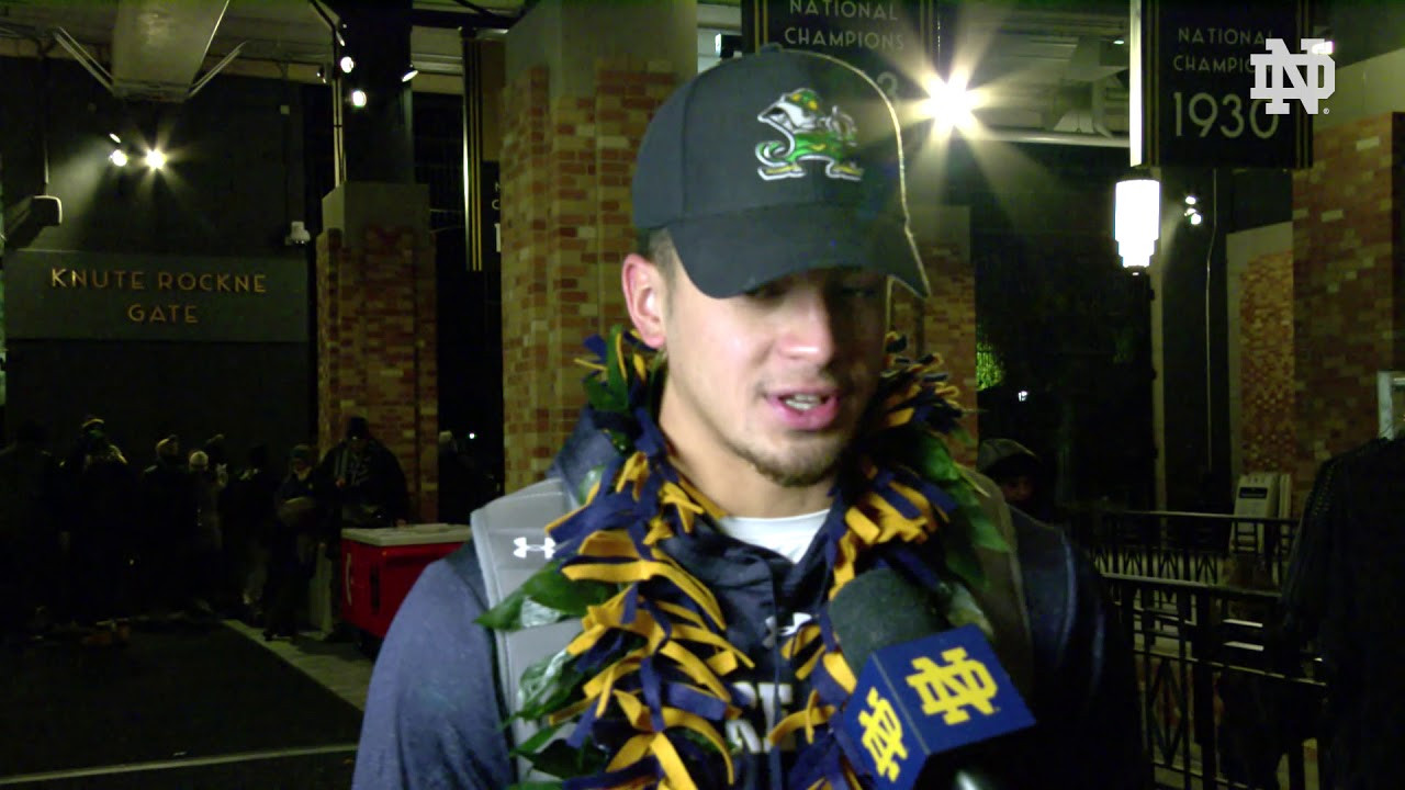@NDFootball | Alohi Gilman Post-Game Interview vs. Florida State (2018)