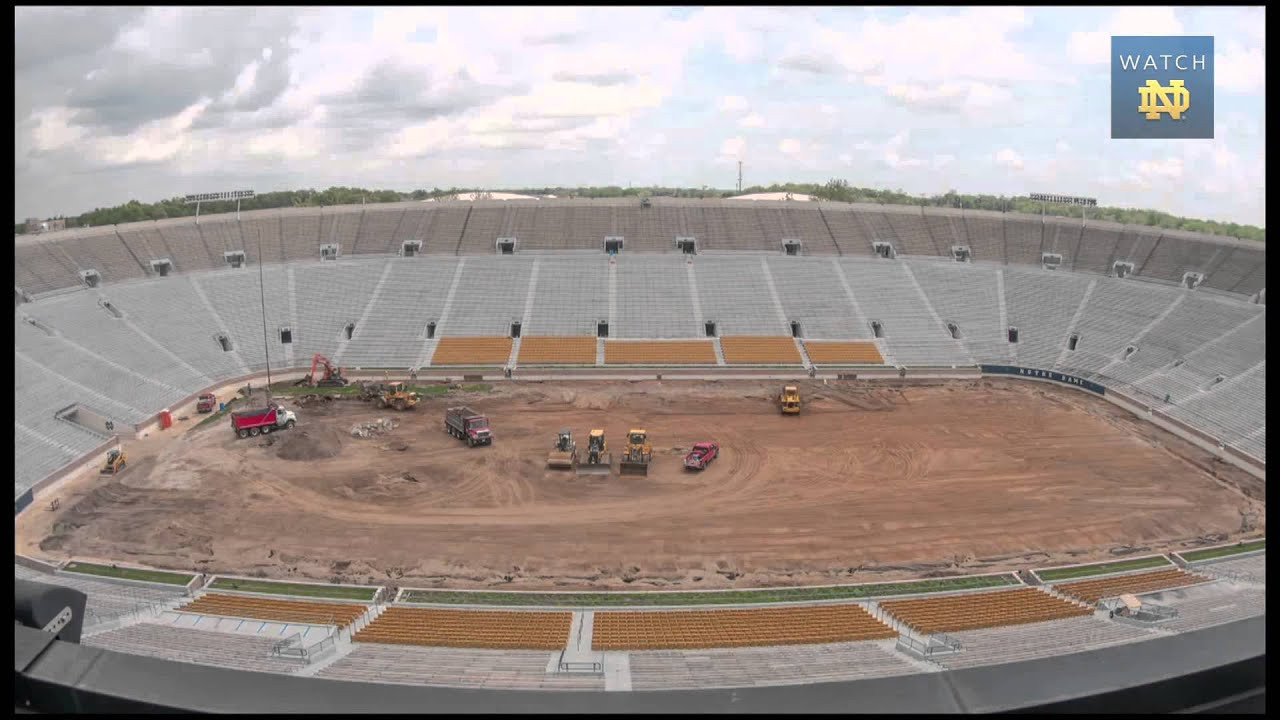 Notre Dame Stadium Turf Time Lapse 4