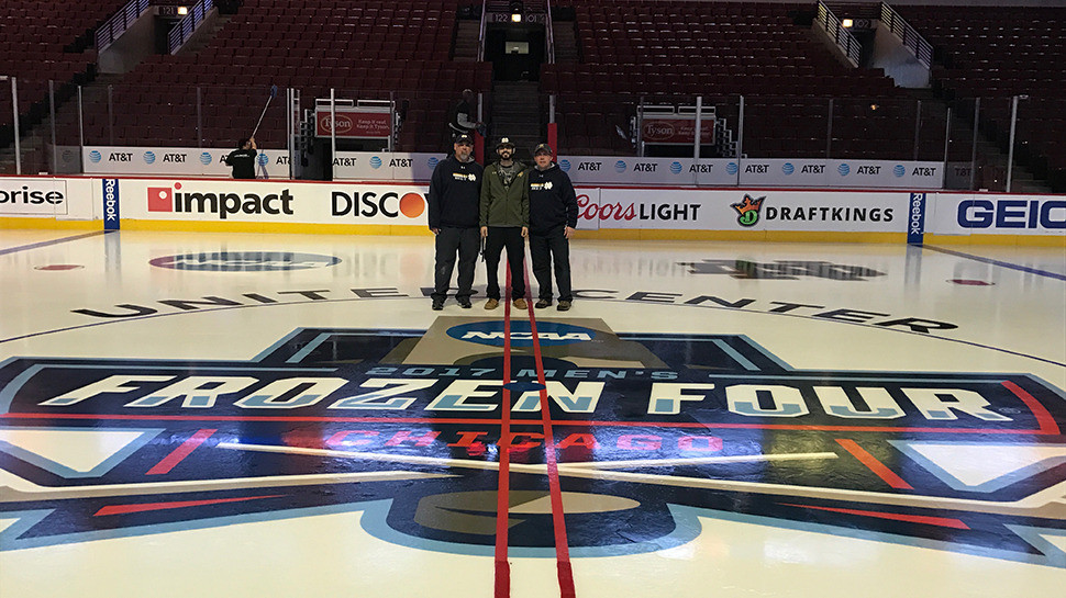 Brian Ahern, Sweh Velilla and Pat Klaybor at the United Center