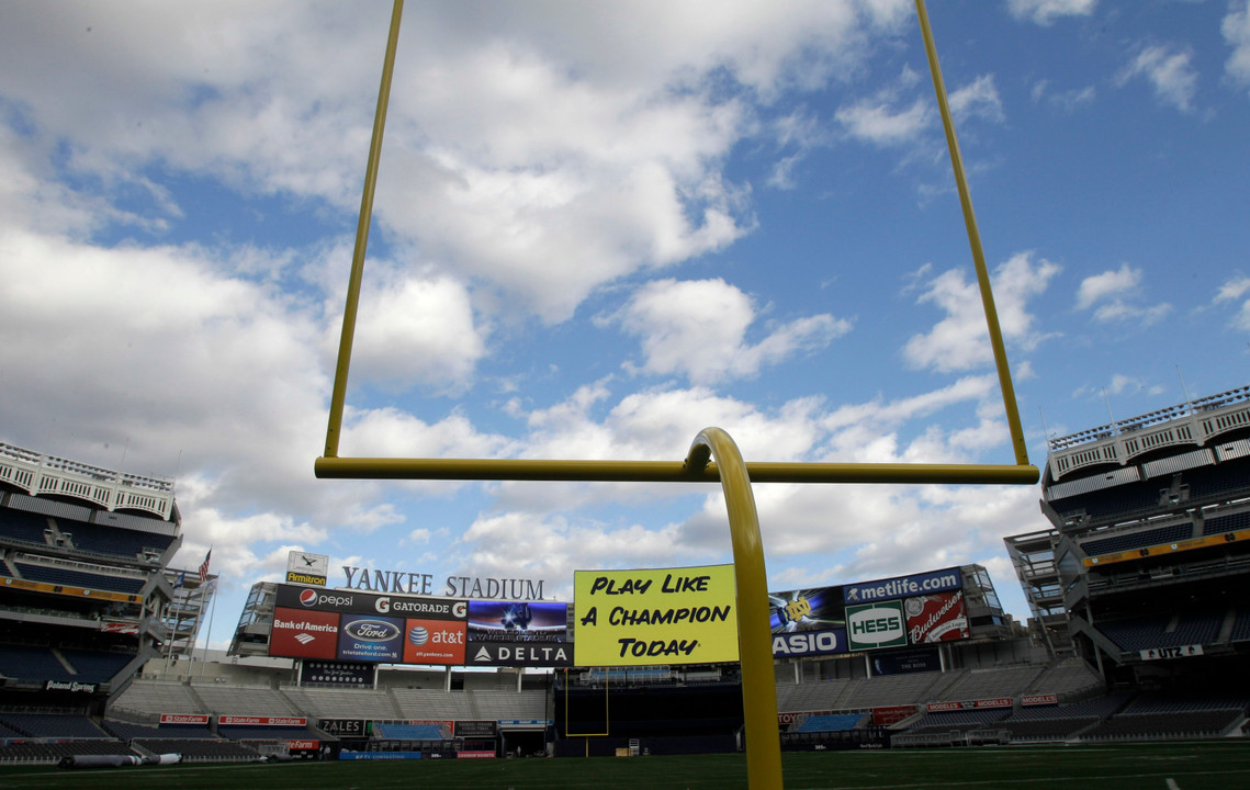 Notre Dame and Army meet this evening and renew their rivalry at Yankee Stadium.