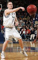 Colin Falls and the Irish host Villanova this Saturday.