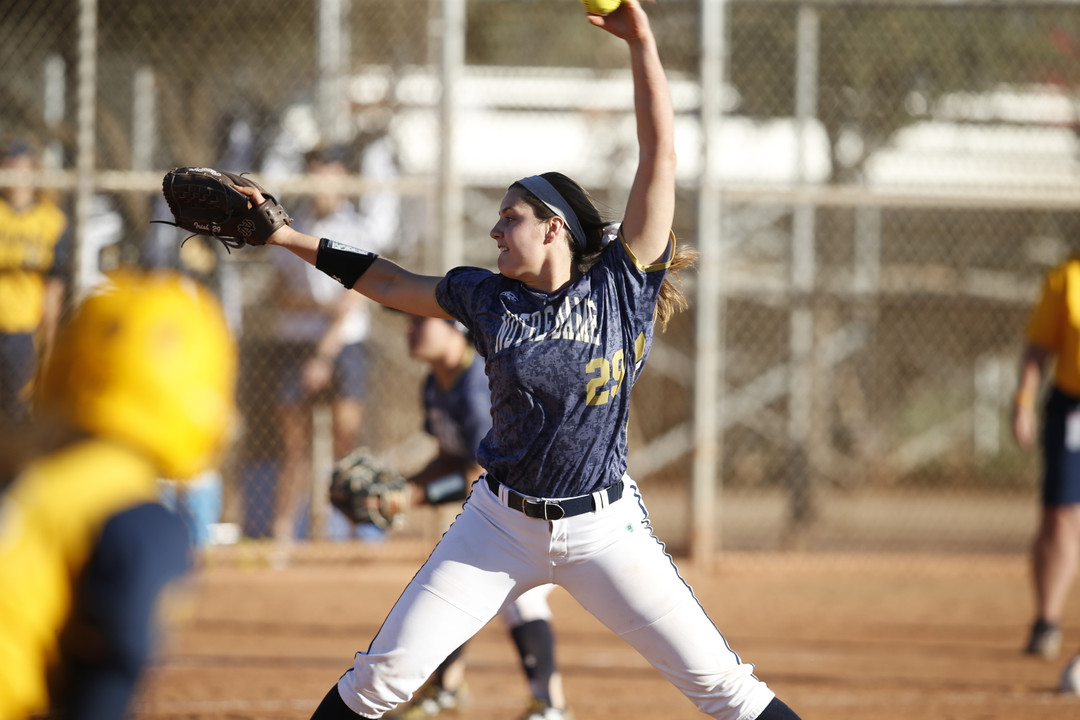 Sophomore pitcher Katie Beriont
