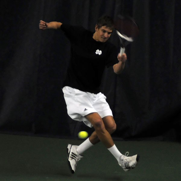 Sophomore Sam Keeton has had a strong first two days of play at the Harvard Invitational, posting two singles wins as well as a doubles win.