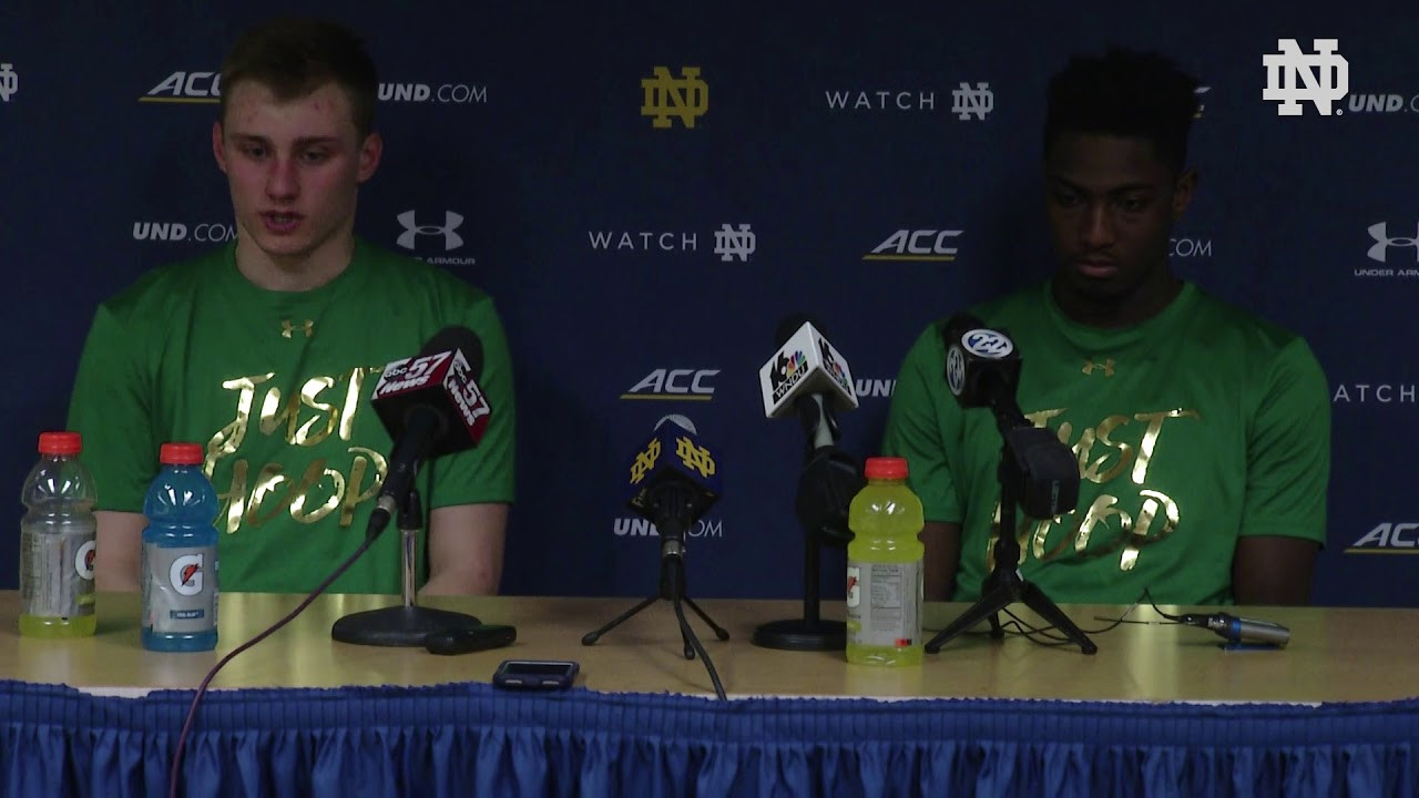 @NDMBB | Player Post-Game Press Conference vs. Virginia (2019)