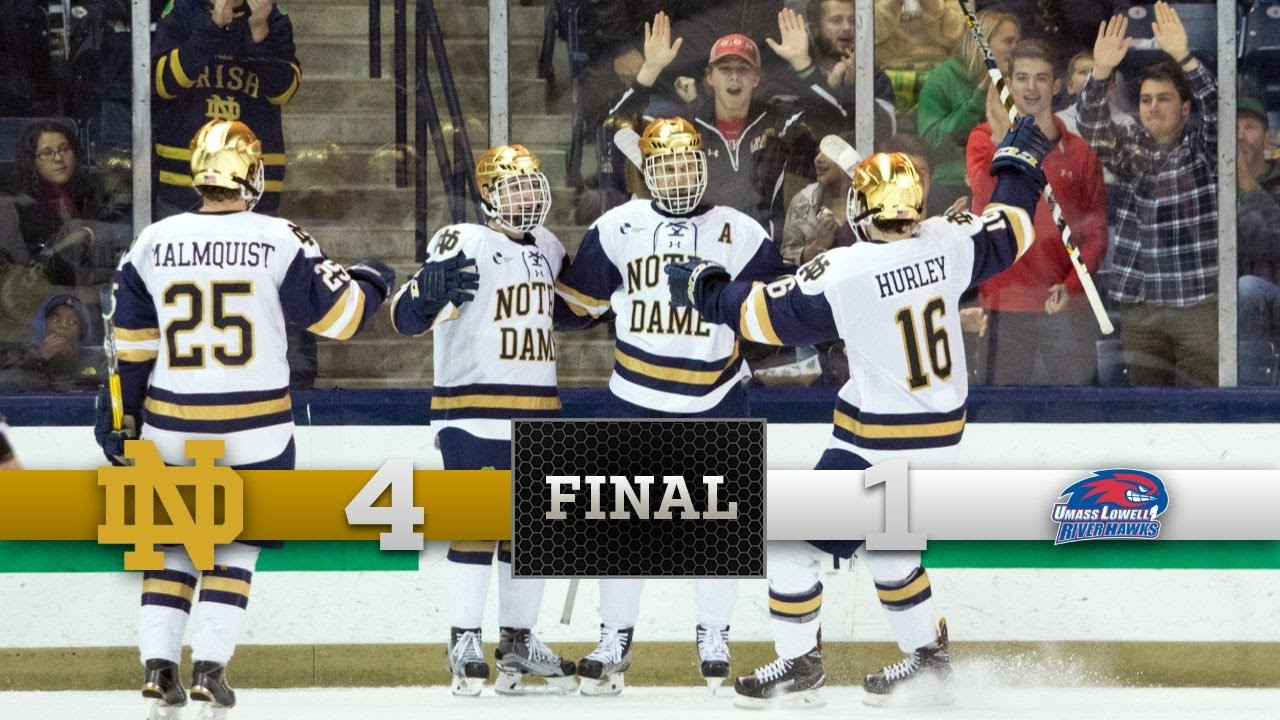 Notre Dame Hockey Highlights vs. UMass Lowell