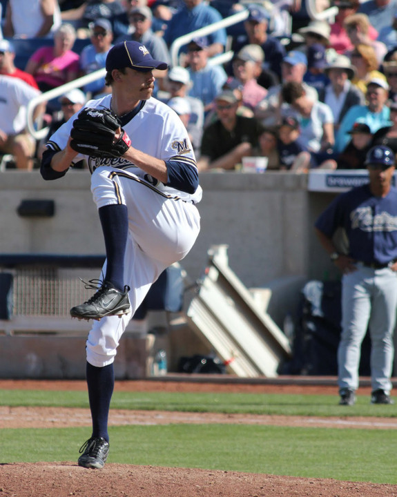 John Axford has collected 18 saves with a 2-1 record and 2.97 ERA in 31 appearances for the Brewers in 2011.